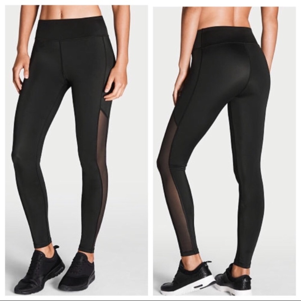 New Victoria’s Secret VSX Mesh Inset Leggings - Picture 2 of 8